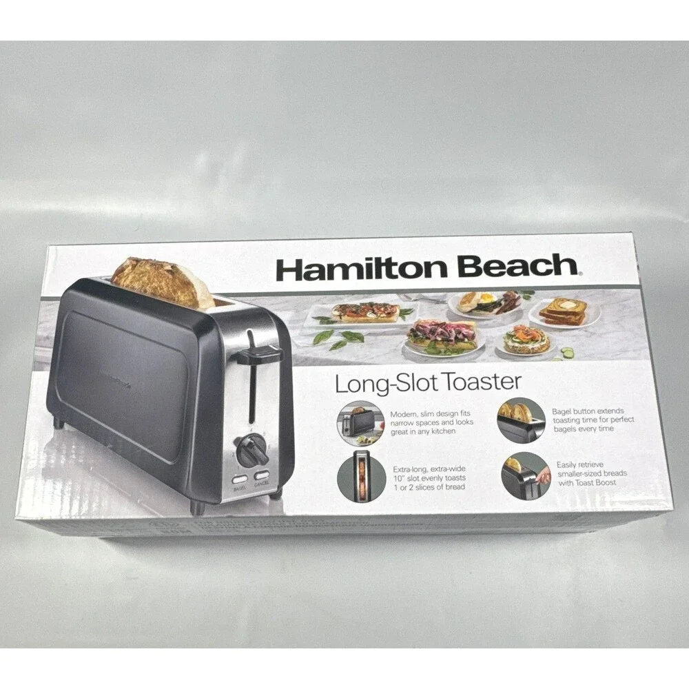 Hamilton Beach Long Slot Toaster Modern Slim Design Easy Retrieve Boost 22989
